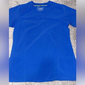 Large Women’s Revel Blue Scrub Top